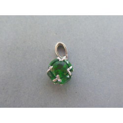 Strieborný dámsky prívesok zelený kameň VIS167 925/1000 1.67g