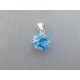 Strieborný dámsky prívesok modrý kameň VIS167 925/1000 1.67g