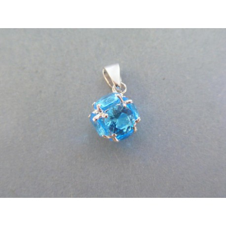 Strieborný dámsky prívesok modrý kameň VIS167 925/1000 1.67g