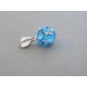 Strieborný dámsky prívesok modrý kameň VIS167 925/1000 1.67g