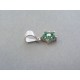 Strieborný dámsky prívesok kvet zelené kamienky VIS081 925/1000 0.81g