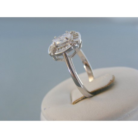 Strieborný dámsky prsteň číre zirkóny DPS55354 925/10000 3.54g