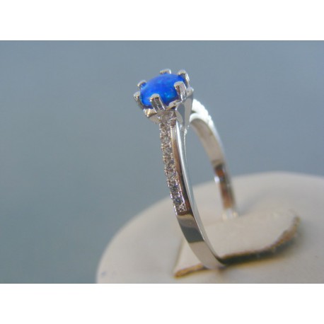 Strieborný dámsky prsteň kameň opál DPS57280 925/1000 2.80g