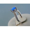 Strieborný dámsky prsteň kameň modrý opál DPS52317 925/1000 3.17g