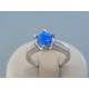 Strieborný dámsky prsteň kameň modrý opál DPS52317 925/1000 3.17g