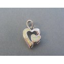 Strieborný prívesok srdiečko kameň opál DIS240 925/1000 2.40g