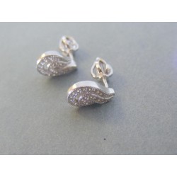 Strieborné dámske náušnice šrubovačky číre zirkóny DAS298 925/1000 2.98g
