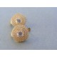 Zlaté dámske náušnice žlté zlato číre zirkóny DA389Z 14 karátov 585/1000 3.89g