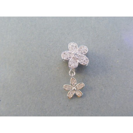 Strieborný prívesok kvet zirkóny DIS209 925/1000 2.09g