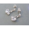 Strieborné dámske visiace náušnice napichovačky zirkóny DAS206 925/1000 2.06g