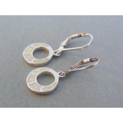 Strieborné dámske visiace náušnice kameň opál DAS260 925/1000 2.60g