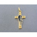 Zlatý prívesok krížik žlté zlato vzor VIK136Z 14 karátov 585/1000 1.36g