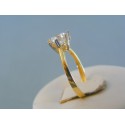 Zlatý dámsky prsteň žlté biele zlato zirkón DP55217V 14 karátov 585/1000 2.17g