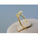 Zlatý dámsky prseň žlté zlato jemne kamienky DP52152Z 14 karátov 585/1000 1.52g