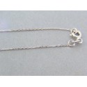 Zlatá retiazka biele zlato prívesok kamienok DR42128B 14 karátov 585/1000 1.28g