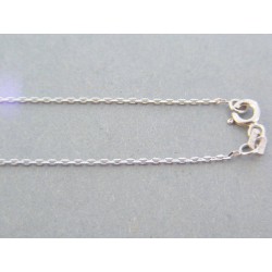 Zlatá dámska retiazka biele zlato kamienok DR415169B 14 karátov 585/1000 1.69g