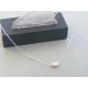 Zlatá dámska retiazka biele zlato kamienok DR415169B 14 karátov 585/1000 1.69g