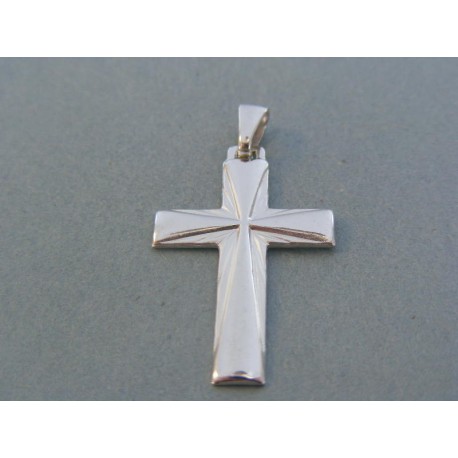 Strieborný prívesok krížik vzorovaný VIKS269 925/1000 2.69g