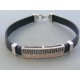 Strieborný náramok platnička koža kamienky VNS2151106 925/1000 11.06g