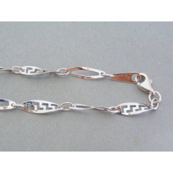 Zlatá retiazka dámska biele zlato zdobená VR50590Z 14 karátov 585/1000 5.90g