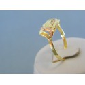 Zlatý dámsky prsteň žlté červené zlato vzorovaný DP65267V 14 karátov 585/1000 2.67g