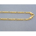 Zlatá retiazka vzor figáro žlté zlato DR505245Z 14 karátov 585/1000 2.45g