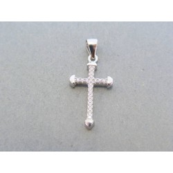 Strieborný prívesok krížik kamienky DIKS118 925/1000 1.18g