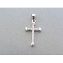 Strieborný prívesok krížik kamienky DIKS118 925/1000 1.18g
