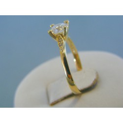 Zlatý dámsky prsteň zirkóny žlté zlato DP51195Z 14 karátov 585/1000 1.95g