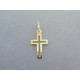Zlatý prívesok krížik žlté zlato DI036Z 14 karátov 585/1000 0.36g