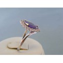 Zlatý dámsky prsteň biele zlato zirkóny DP62392B 585/1000 3.92g