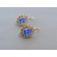 Zlaté dámske náušnice žlté zlato zirkón DA227Z 14 karátov 585/1000 2.27g