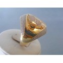 Zlatý dámsky prsteň zirkóny žlté zlato DP64702Z 14 karátov 585/1000 7.02g