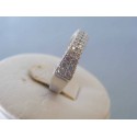 Zlatý dámsky prsteň biele zlato zirkóny DP55298B 14 karátov 585/1000 2.98g