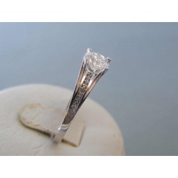 Zlatý dámsky prsteň biele zlato zirkóny DP57244 14 karátov 585/1000 2,44g