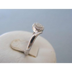 Zlatý dámsky prsteň biele zlato číre zirkóny DP51139 14 karátov 585/1000 1,39g