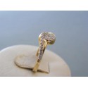 Zlatý dámsky prsteň žlté zlato biele zirkóny DP53178Z 14 karátov 585/1000 1,78g