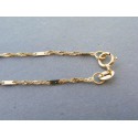 Zlatá dámska retiazka vzorovaná žlté zlato DR45143Z 14 karátov 585/1000 1,43g