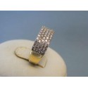 Zlatý dámsky prsteň biele zirkóny žlté zlato VP53258Z 14 karátov 585/1000 2,58g