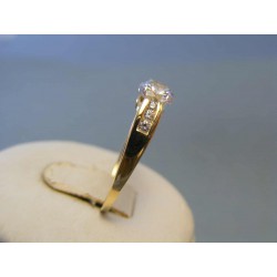 Zlatý dámsky prsteň zirkóny žlté zlato DP61246Z 14 karátov 585/1000 2,46g