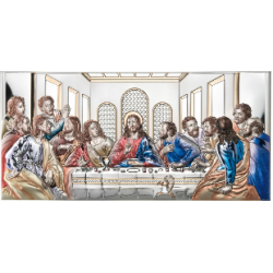 Strieborný obraz posledná večera VL81237/8LCOL