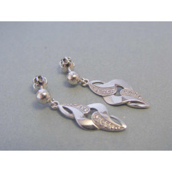 Striebroné dásmke náušnice zirkóny VAS235 925/1000 2,35g