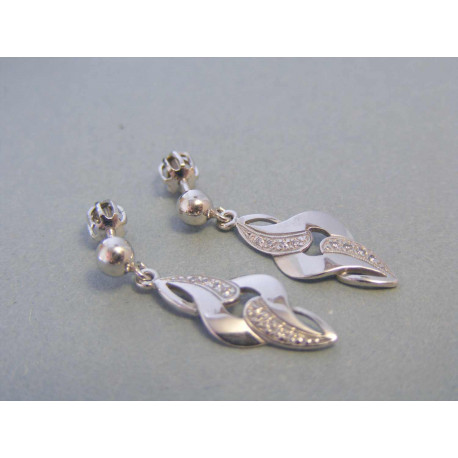 Striebroné dásmke náušnice zirkóny VAS235 925/1000 2,35g