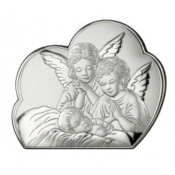 Strieborný obraz anjelikovia VL81256/2L