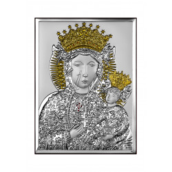 Strieborný obraz Panna Mária Ježiško pozlatený BC6520/5O