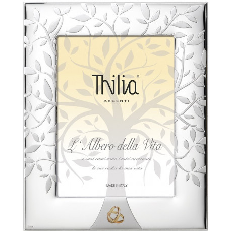 Strieborný rámček strom šťastia obrúčky CM452659