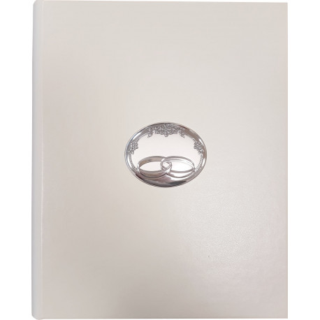 Strieborný svadobný fotoalbum biely VL53562