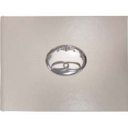 Strieborný svadobný fotoalbum biely VL53561