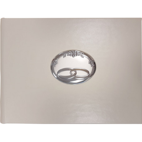 Strieborný svadobný fotoalbum biely VL53561