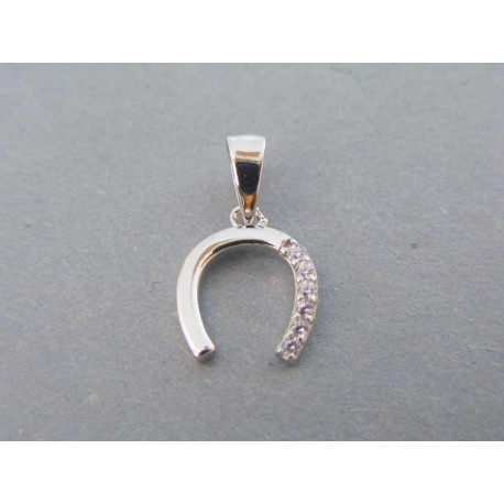 Strieborný prívesok kotva zirkóny VIS102 925/1000 1,02g